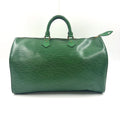 Louis Vuitton Speedy 40 Epi Borneo Green Leather Handbag Gold