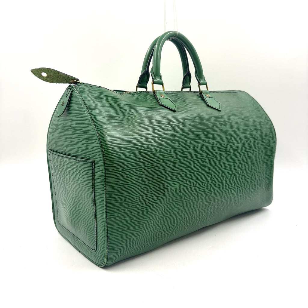 Louis Vuitton Speedy 40 Epi Borneo Green Leather Handbag Gold — view 2