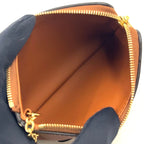 Celine Triomphe Coin Case Leather Brown Card Gold — view 3