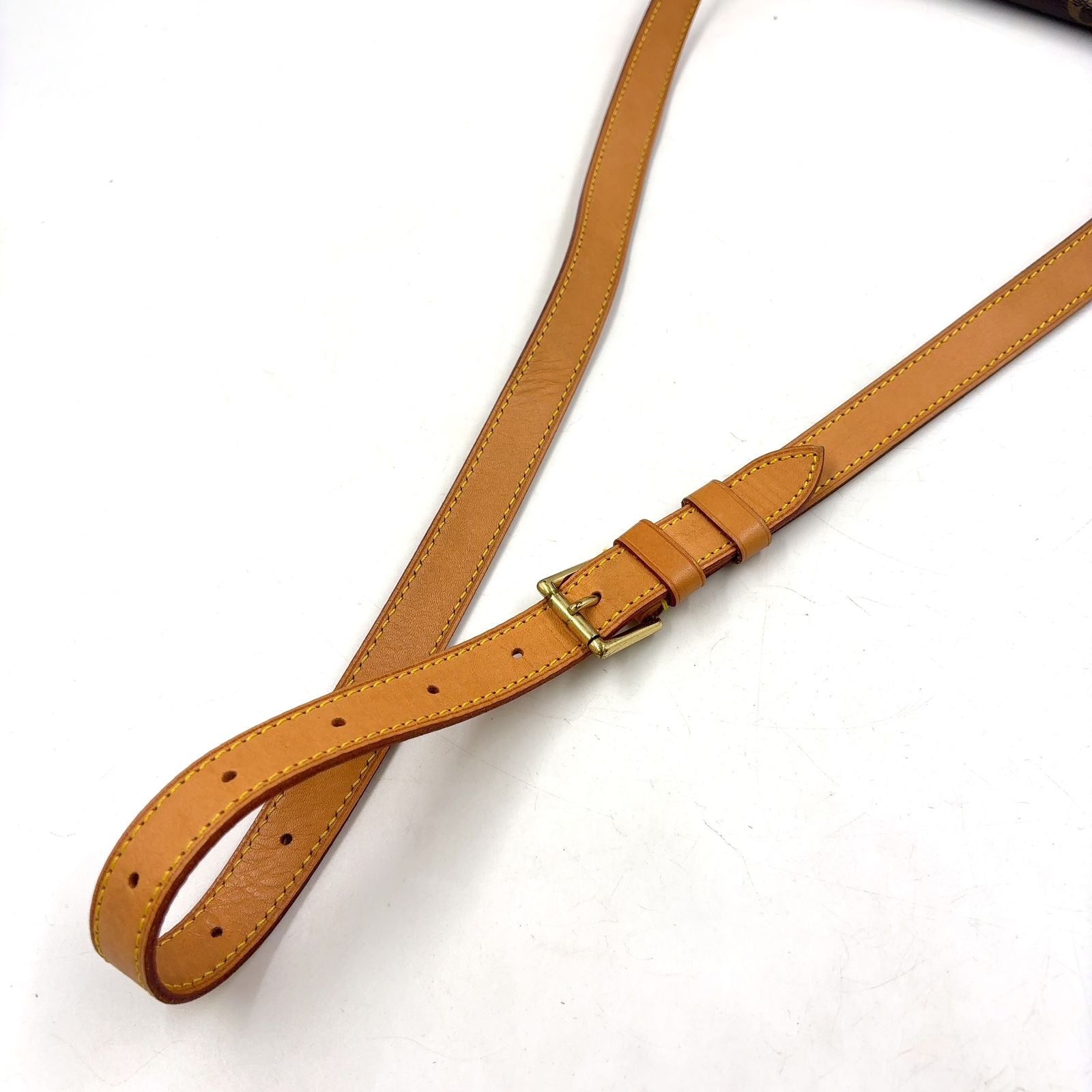 Louis Vuitton Musette Monogram Leather Brown Shoulder Bag Gold — view 5