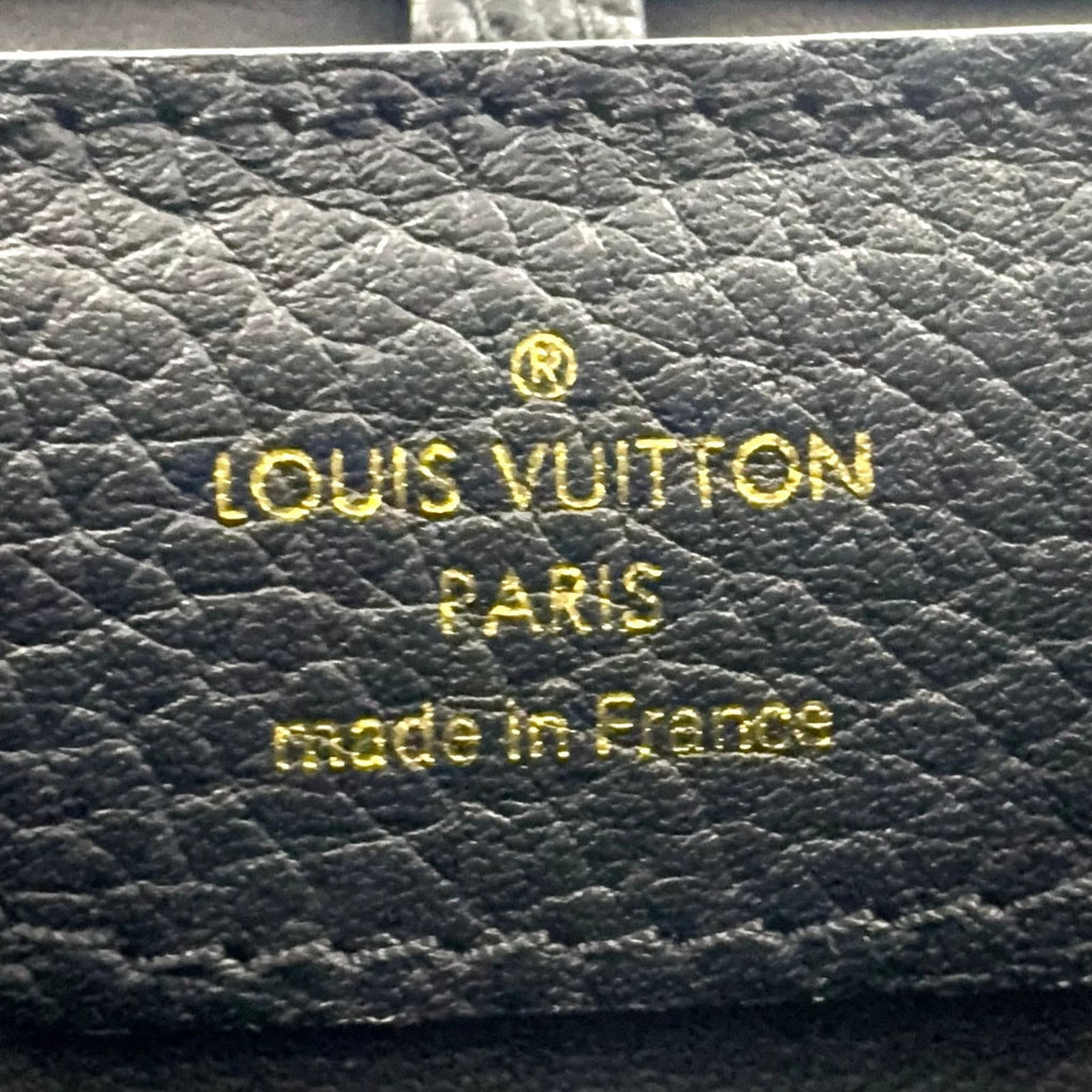 Louis Vuitton Capucines PM Parnascea Noir Leather Black Handbag Gold — view 5