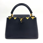 Louis Vuitton Capucines PM Parnascea Noir Leather Black Handbag Gold