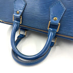 Louis Vuitton Speedy 25 Epi Toledo Blue Leather Handbag Gold — view 6
