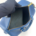 Louis Vuitton Speedy 25 Epi Toledo Blue Leather Handbag Gold — view 3