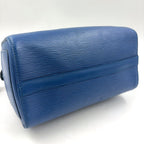 Louis Vuitton Speedy 25 Epi Toledo Blue Leather Handbag Gold — view 8