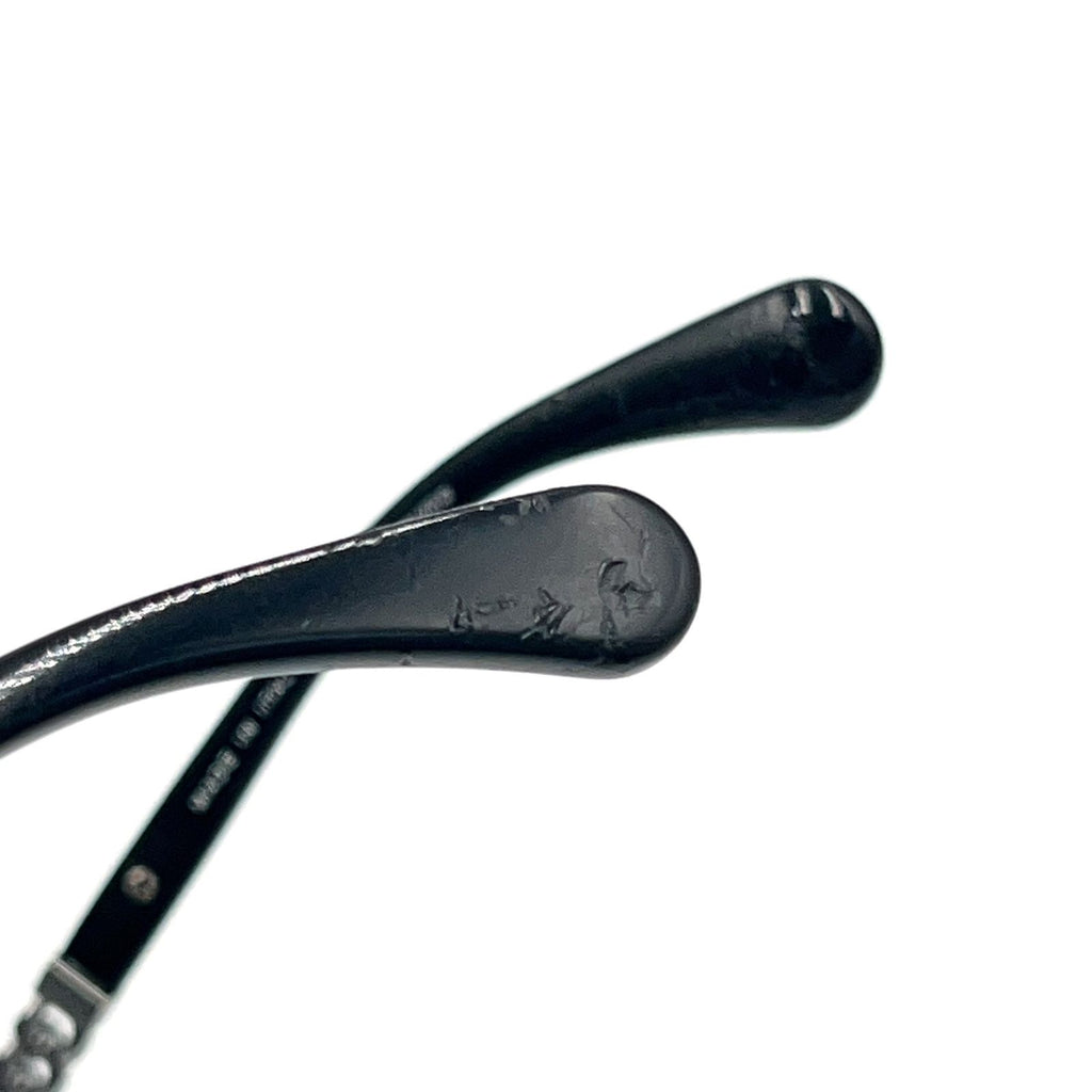 Chanel Chain Temple Acetate Metal Black Sunglasses Silver Eyewear — view 8
