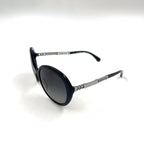 Chanel Chain Temple Acetate Metal Black Sunglasses Silver Eyewear — view 2