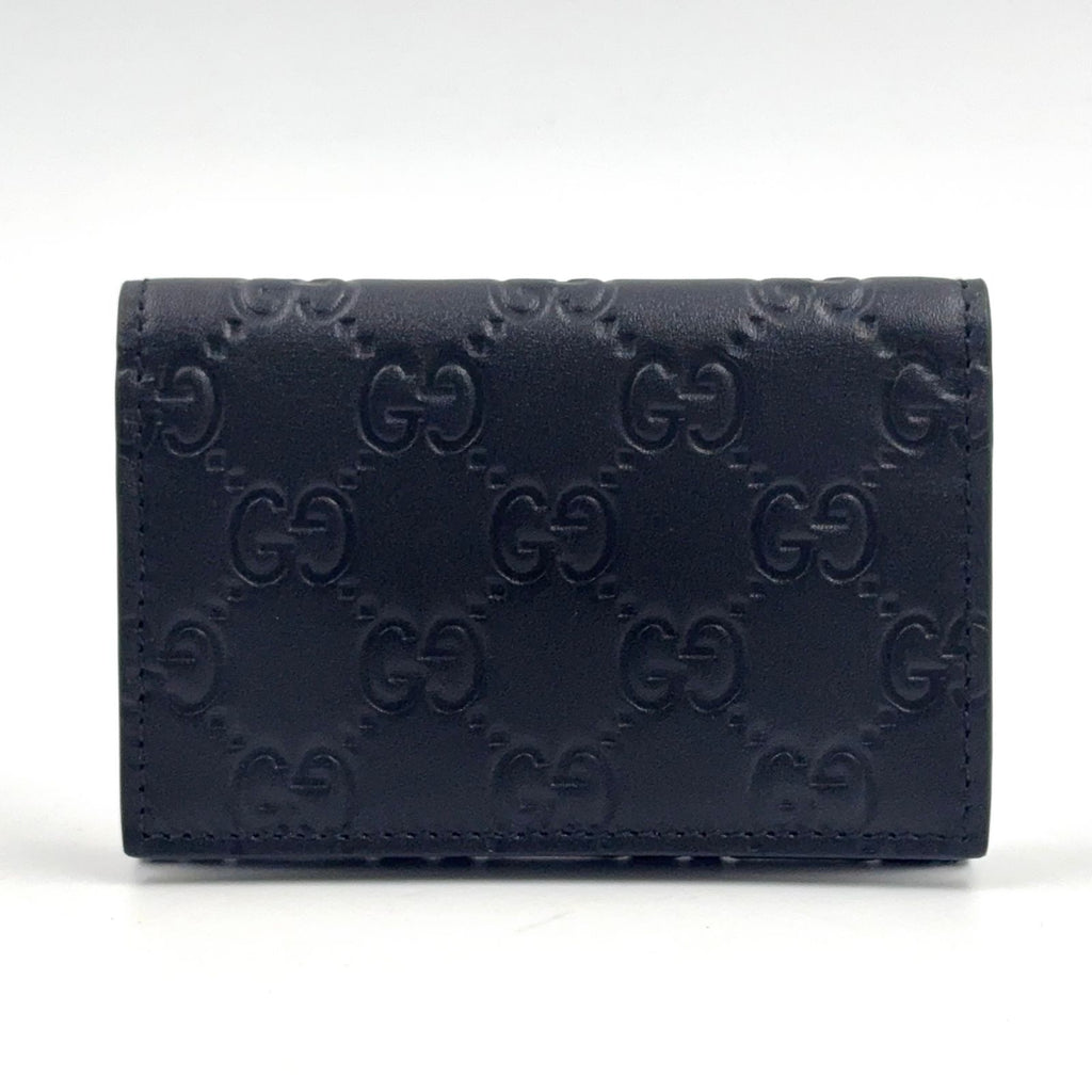 Gucci GG Emblem Leather Black Card Case
