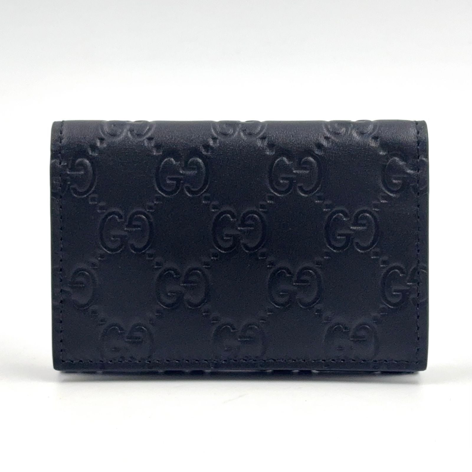 Gucci GG Emblem Leather Black Card Case