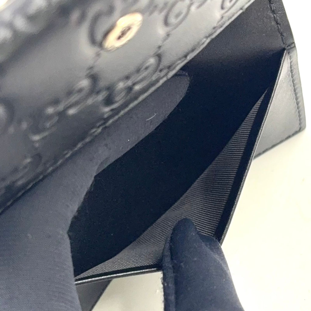 Gucci GG Emblem Leather Black Card Case — view 7
