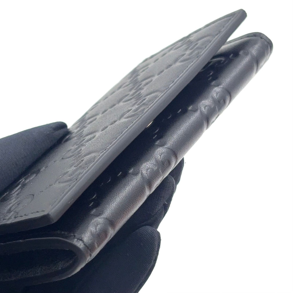 Gucci GG Emblem Leather Black Card Case — view 8