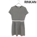 Dior Back Logo Gingham Check Shortflare Address Dress 40