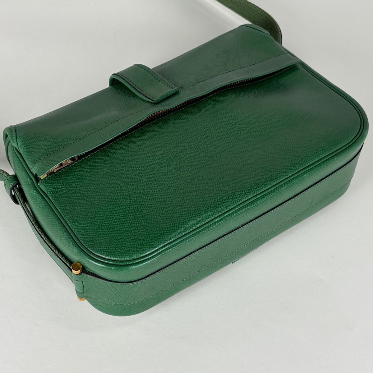 Hermes Noumea Shoulder Bag Courchevel Green — view 2