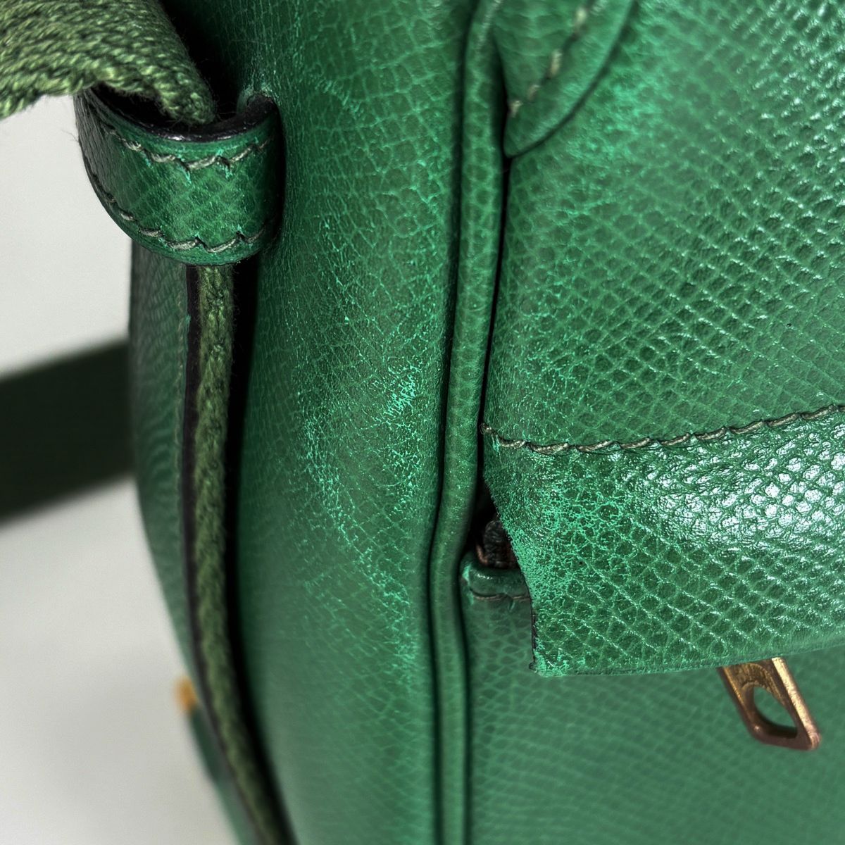 Hermes Noumea Shoulder Bag Courchevel Green — view 5