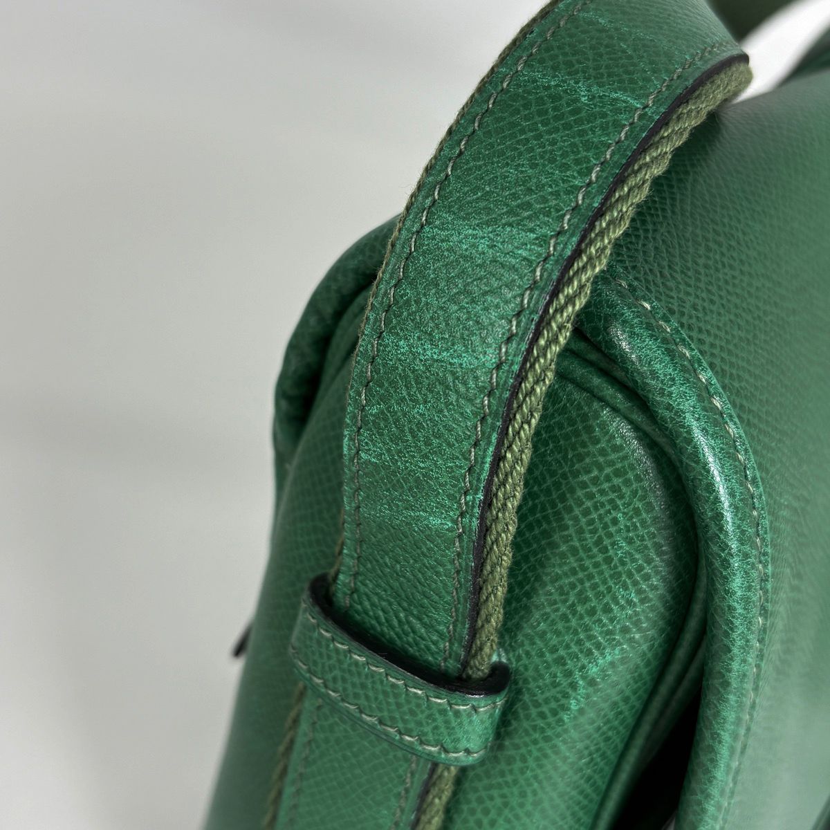 Hermes Noumea Shoulder Bag Courchevel Green — view 7