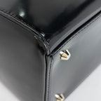 Dior Lady Dior Patent Handbag Leather Black — view 3