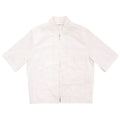 Hermes Zip Up Cotton White Overshirt Short Sleeve Shirt