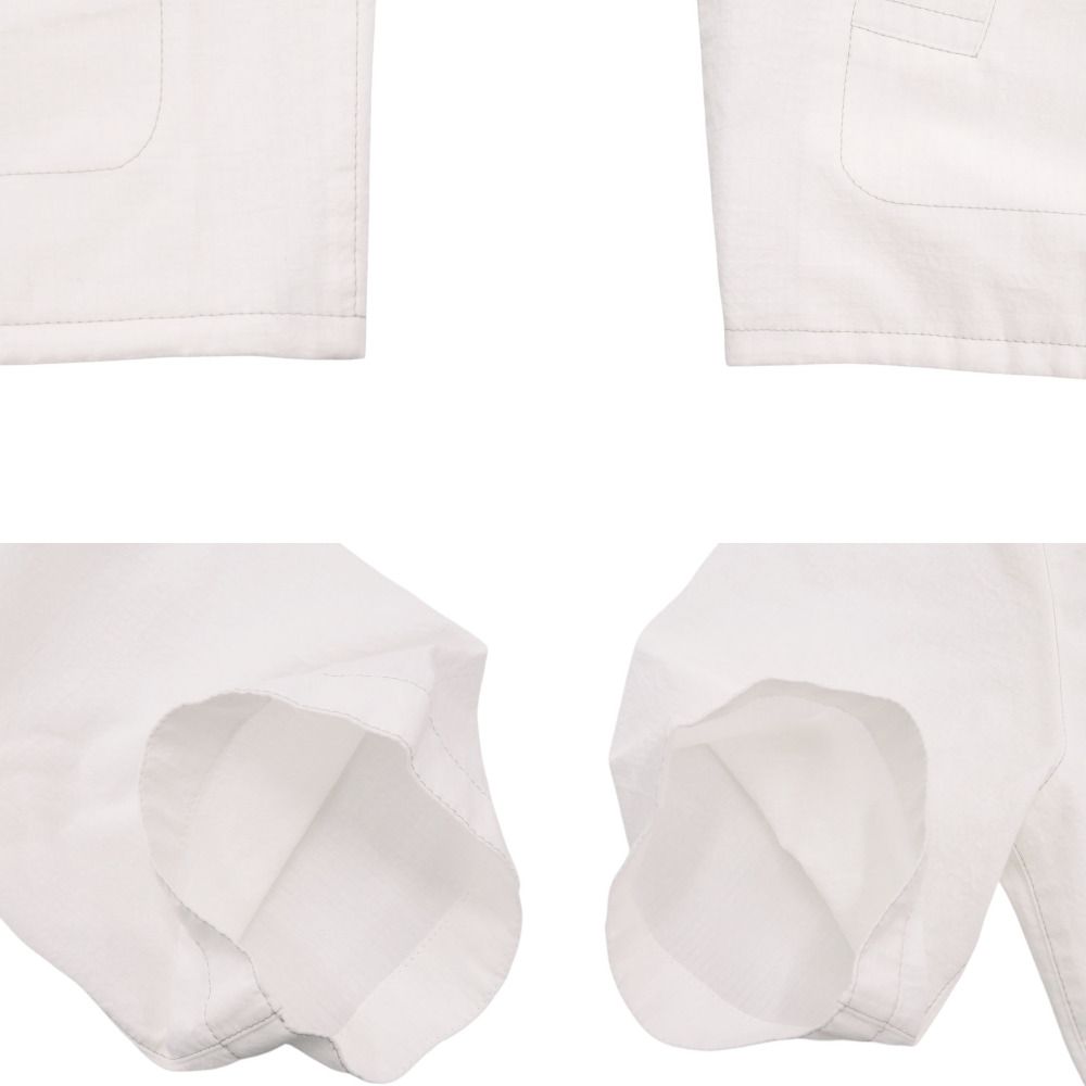Hermes Zip Up Cotton White Overshirt Short Sleeve Shirt — view 4