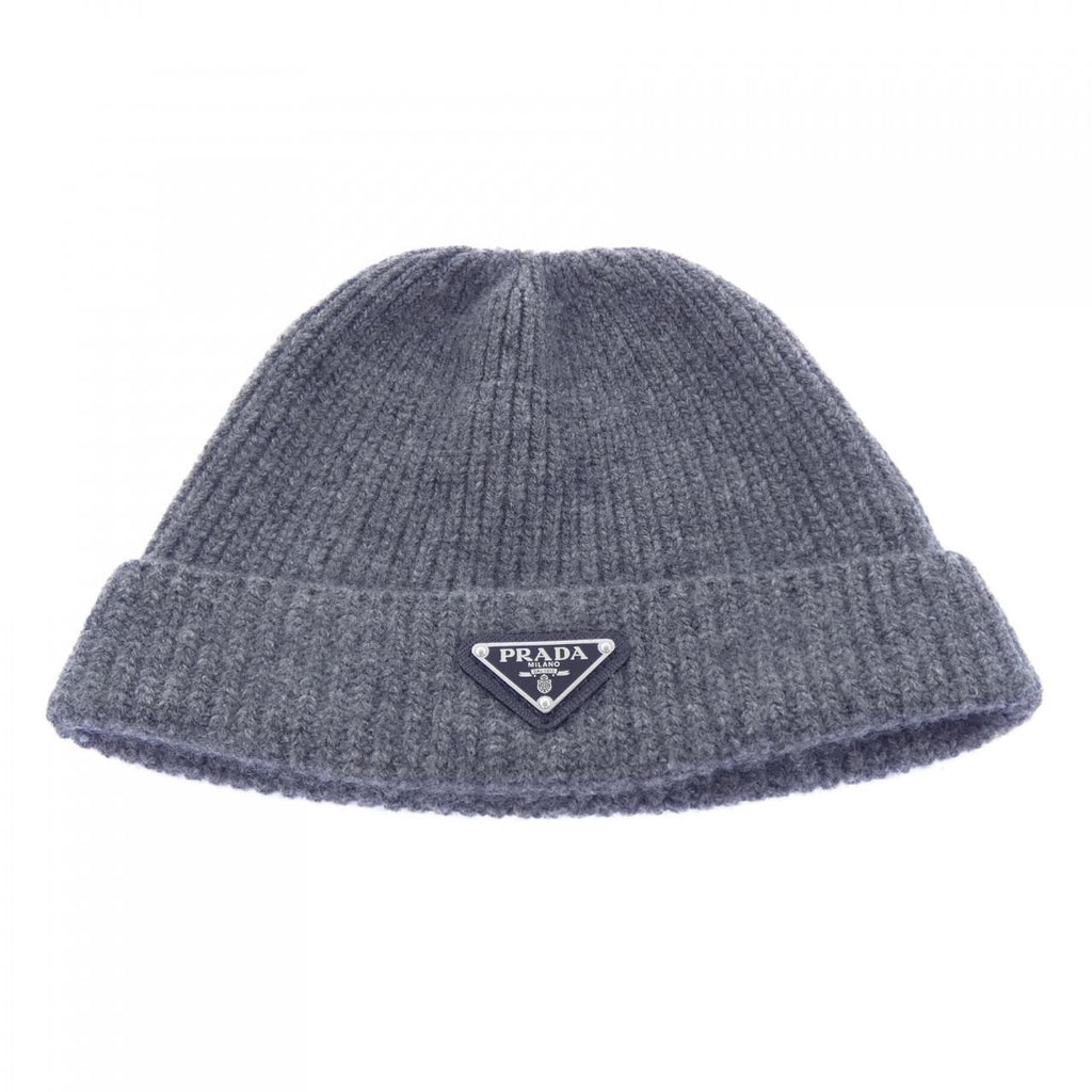 Prada Triangle Logo Knit Cap