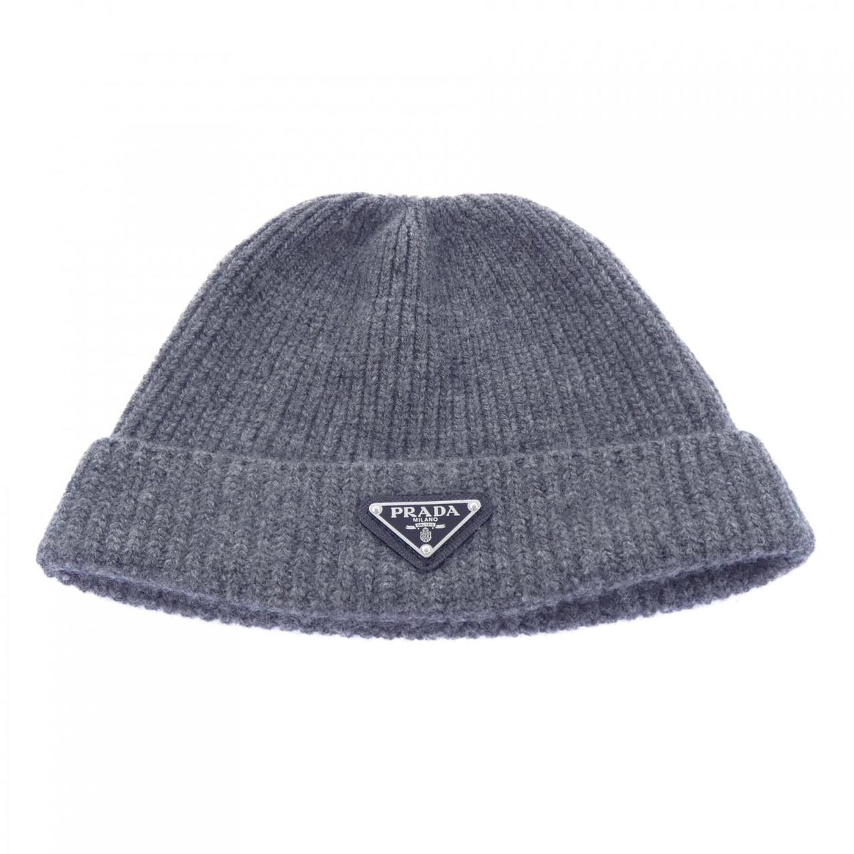 Prada Triangle Logo Knit Cap
