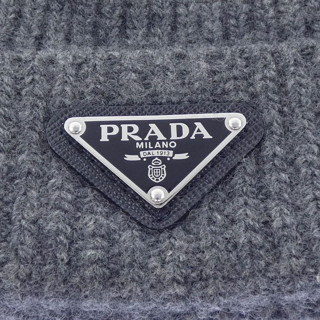 Prada Triangle Logo Knit Cap — view 4