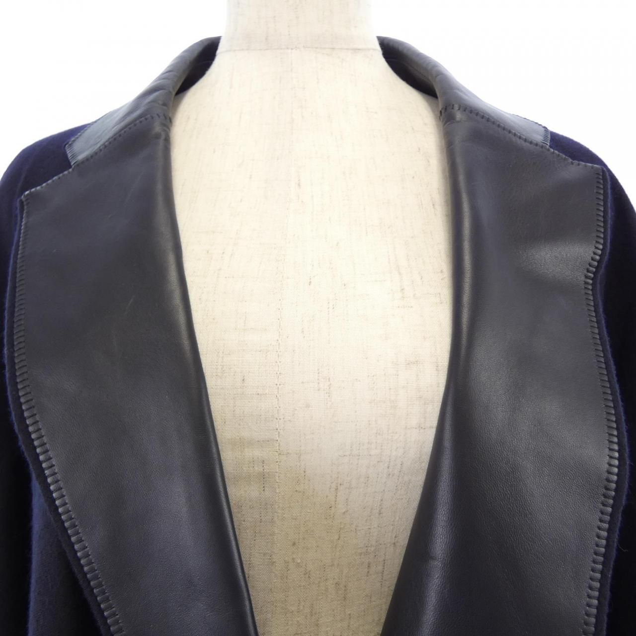 Hermes Coat Navy — view 5