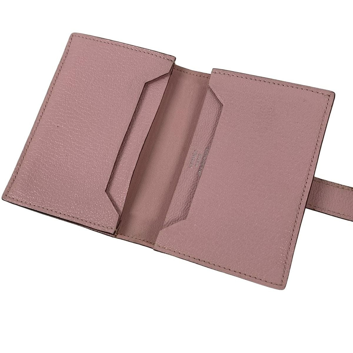 Hermes Card Case Bearn Pink Silver — view 3