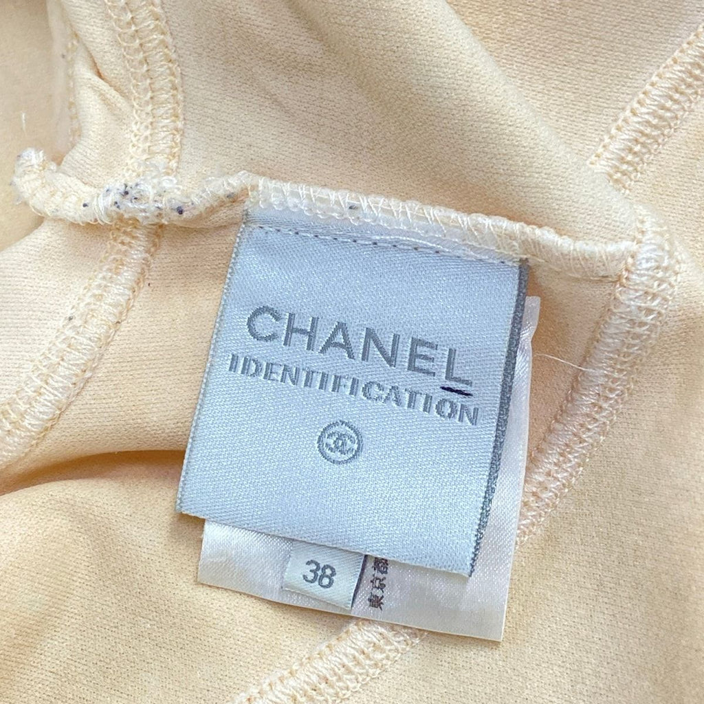 Chanel Jersey 38 M Sports Line Beige Black T-Shirt — view 6