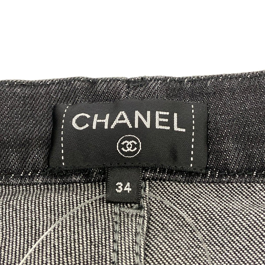 Chanel Jeans 34 S Black Cotton — view 3