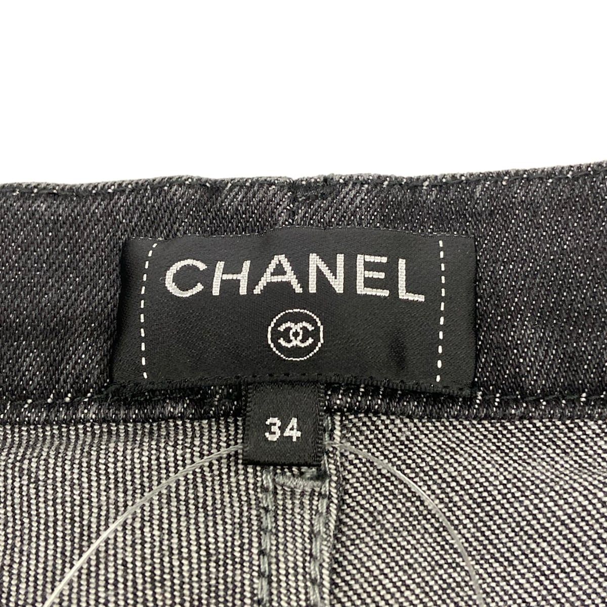 Chanel Jeans 34 S Black Cotton — view 3