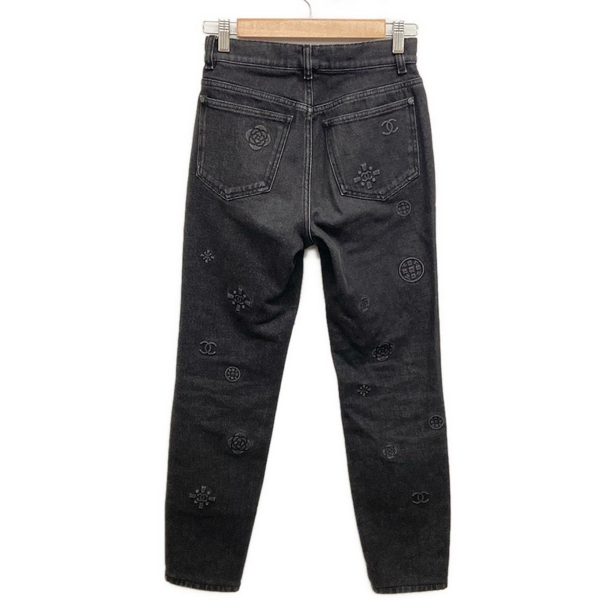 Chanel Jeans 34 S Black Cotton — view 2