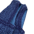 Chanel Dress 38 M Blue Tweed Zip Up Cotton — view 6