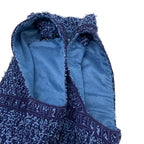 Chanel Dress 38 M Blue Tweed Zip Up Cotton — view 7
