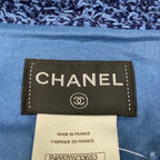 Chanel Dress 38 M Blue Tweed Zip Up Cotton — view 3