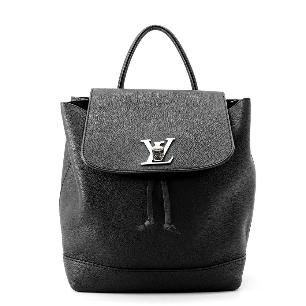 Louis Vuitton Backpack Grain Calf Leather Lockme Black