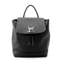 Louis Vuitton Backpack Grain Calf Leather Lockme Black