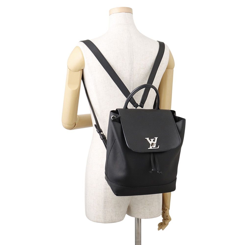 Louis Vuitton Backpack Grain Calf Leather Lockme Black — view 4