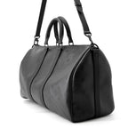 Louis Vuitton Boston Bag Monogram Midnight Keepall Bandouliere 45 Black 2-Way — view 2