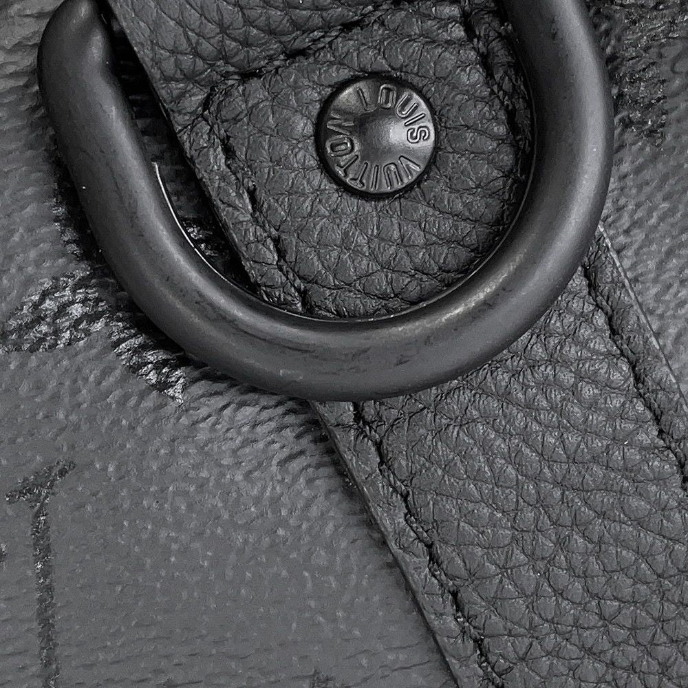 Louis Vuitton Boston Bag Monogram Midnight Keepall Bandouliere 45 Black 2-Way — view 6