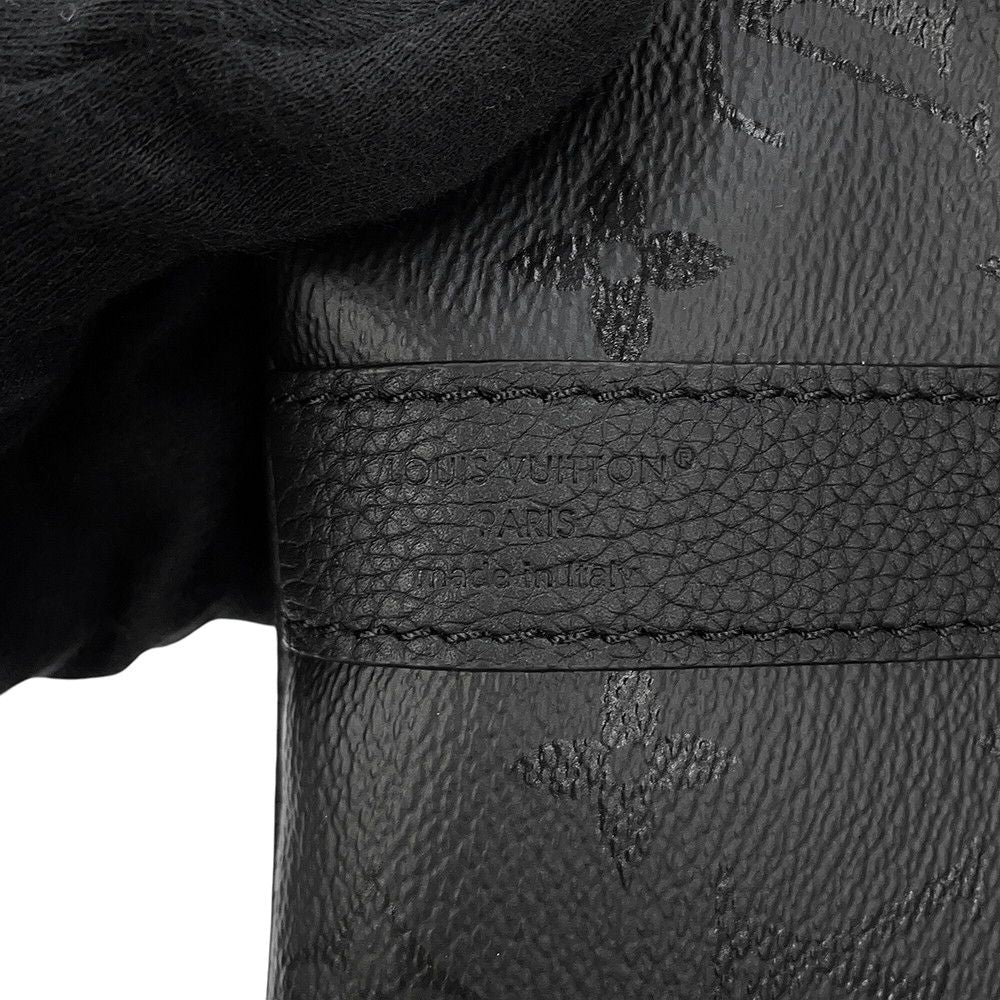 Louis Vuitton Boston Bag Monogram Midnight Keepall Bandouliere 45 Black 2-Way — view 8