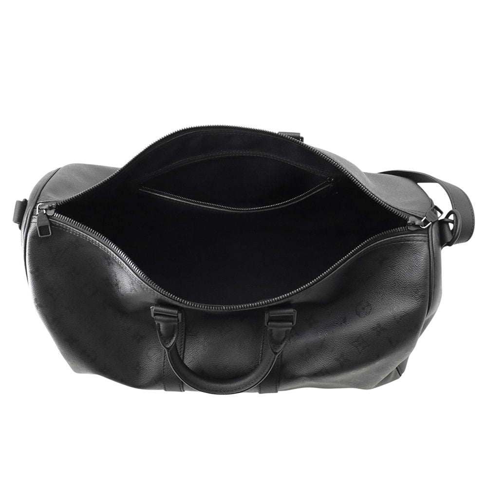 Louis Vuitton Boston Bag Monogram Midnight Keepall Bandouliere 45 Black 2-Way — view 4