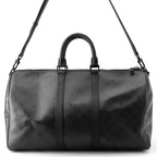 Louis Vuitton Boston Bag Monogram Midnight Keepall Bandouliere 45 Black 2-Way