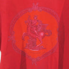 Hermes Vintage les Tuileries Roulis Short Sleeve T-Shirt L Red Print — view 4