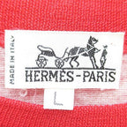 Hermes Vintage les Tuileries Roulis Short Sleeve T-Shirt L Red Print — view 3