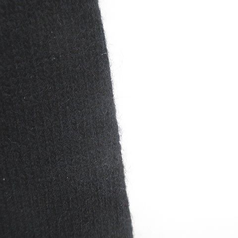 Hermes Long Sleeve Knit Sweater Hoodie Pullover Quarter Zip Cashmere L Black — view 4