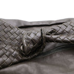 Bottega Veneta Intrecciato Hobo Shoulder Bag Olive Brown Leather — view 7