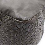 Bottega Veneta Intrecciato Hobo Shoulder Bag Olive Brown Leather — view 5