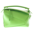 Loewe Puzzle Edge Small 2-Way Shoulder Bag Green Leather Gold