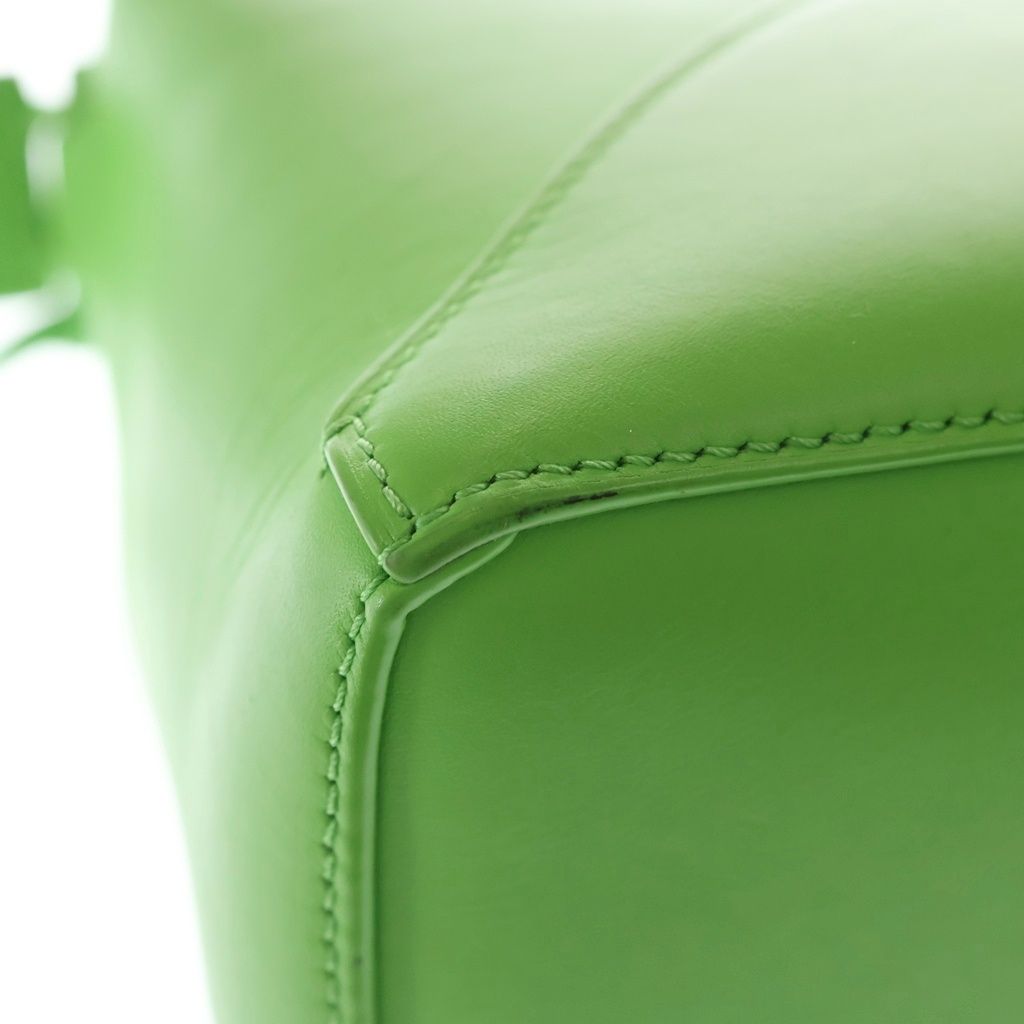 Loewe Puzzle Edge Small 2-Way Shoulder Bag Green Leather Gold — view 7