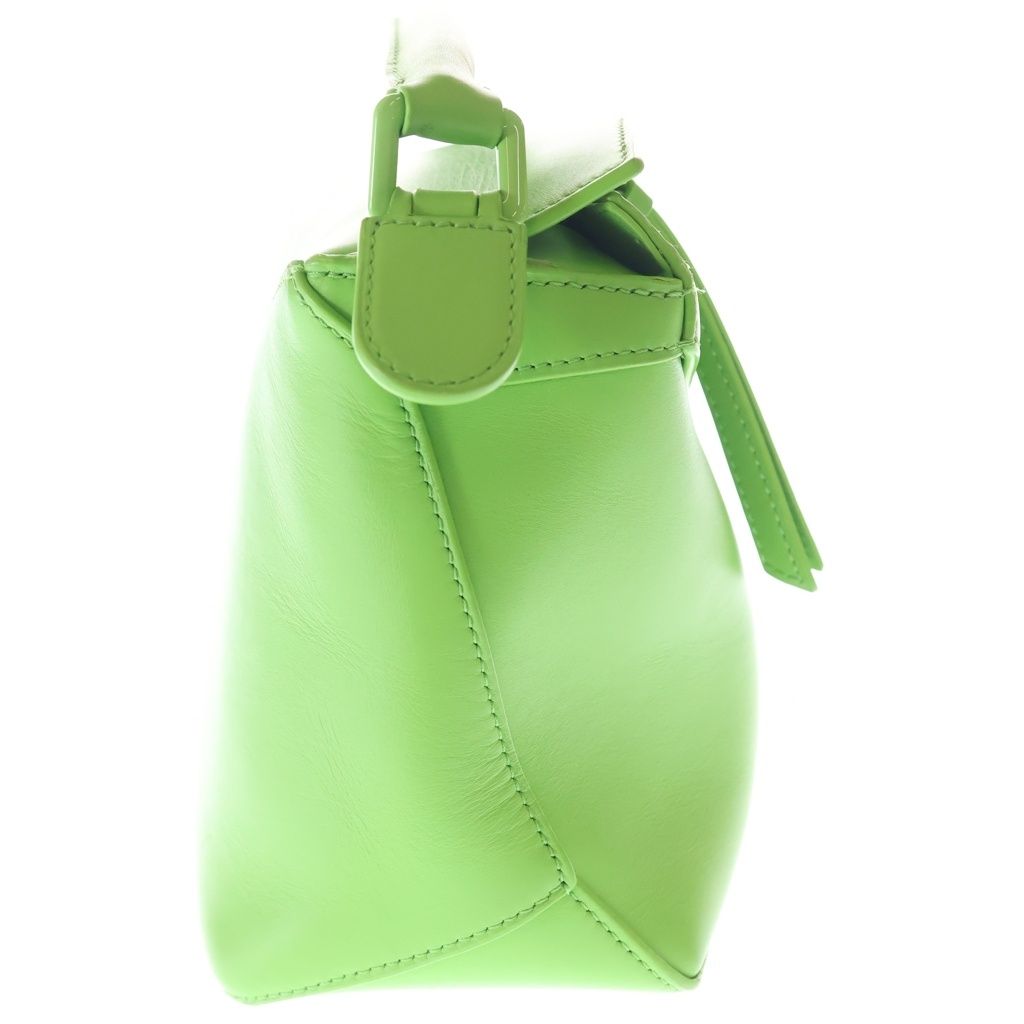 Loewe Puzzle Edge Small 2-Way Shoulder Bag Green Leather Gold — view 3